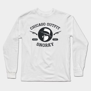 Al Capone 'Snorky' Portrait Logo - Chicago Outfit Long Sleeve T-Shirt